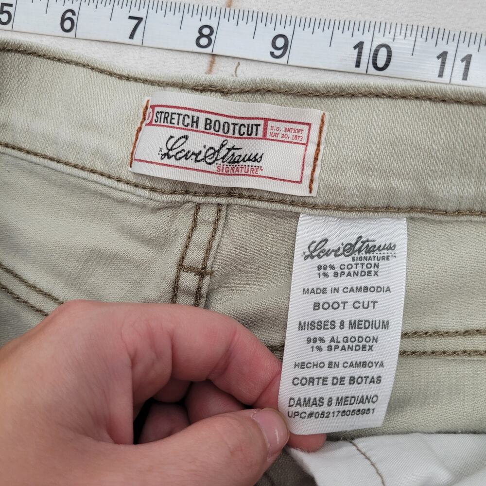 Vintage Levi's stretch bootcut jeans retro tan khaki 8 - Picture 5 of 8
